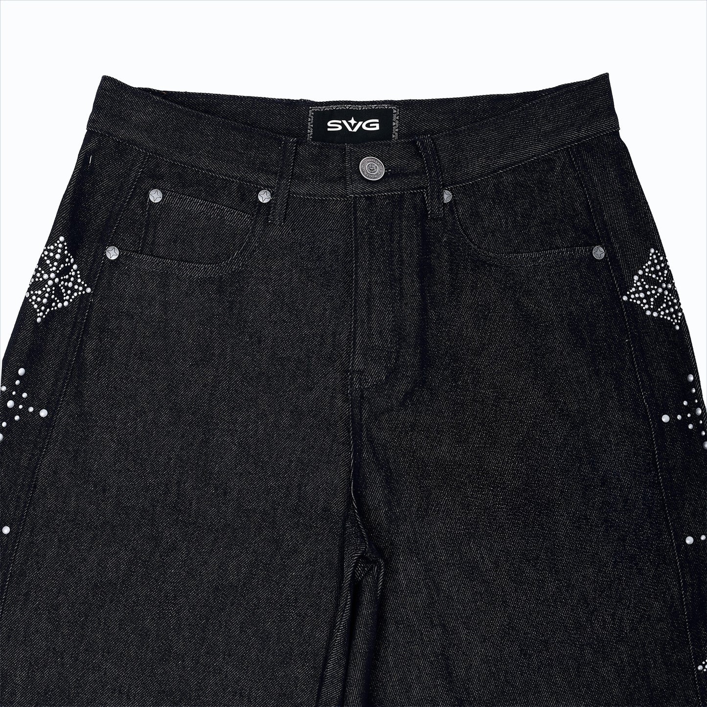 SS26 Stud Jeans Black