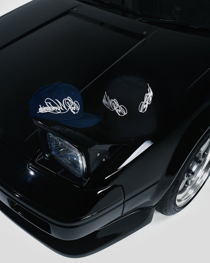 Cursive Snapback Black