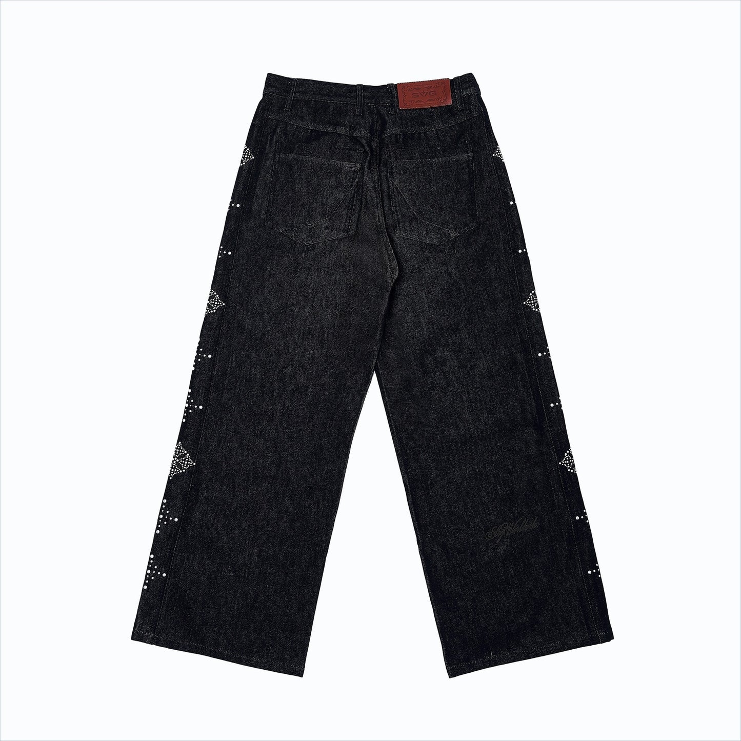 SS26 Stud Jeans Black