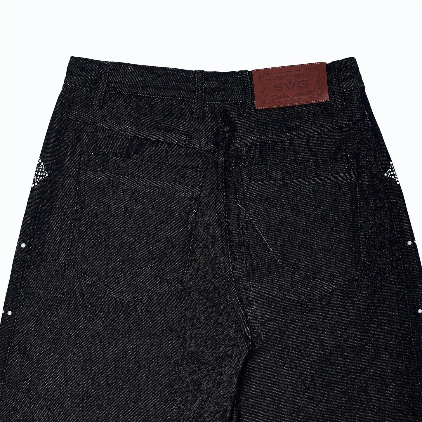 SS26 Stud Jeans Black