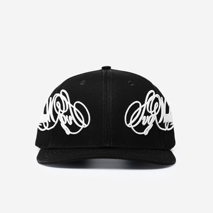 Cursive Snapback Black