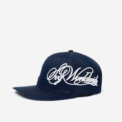 Cursive Snapback Blue