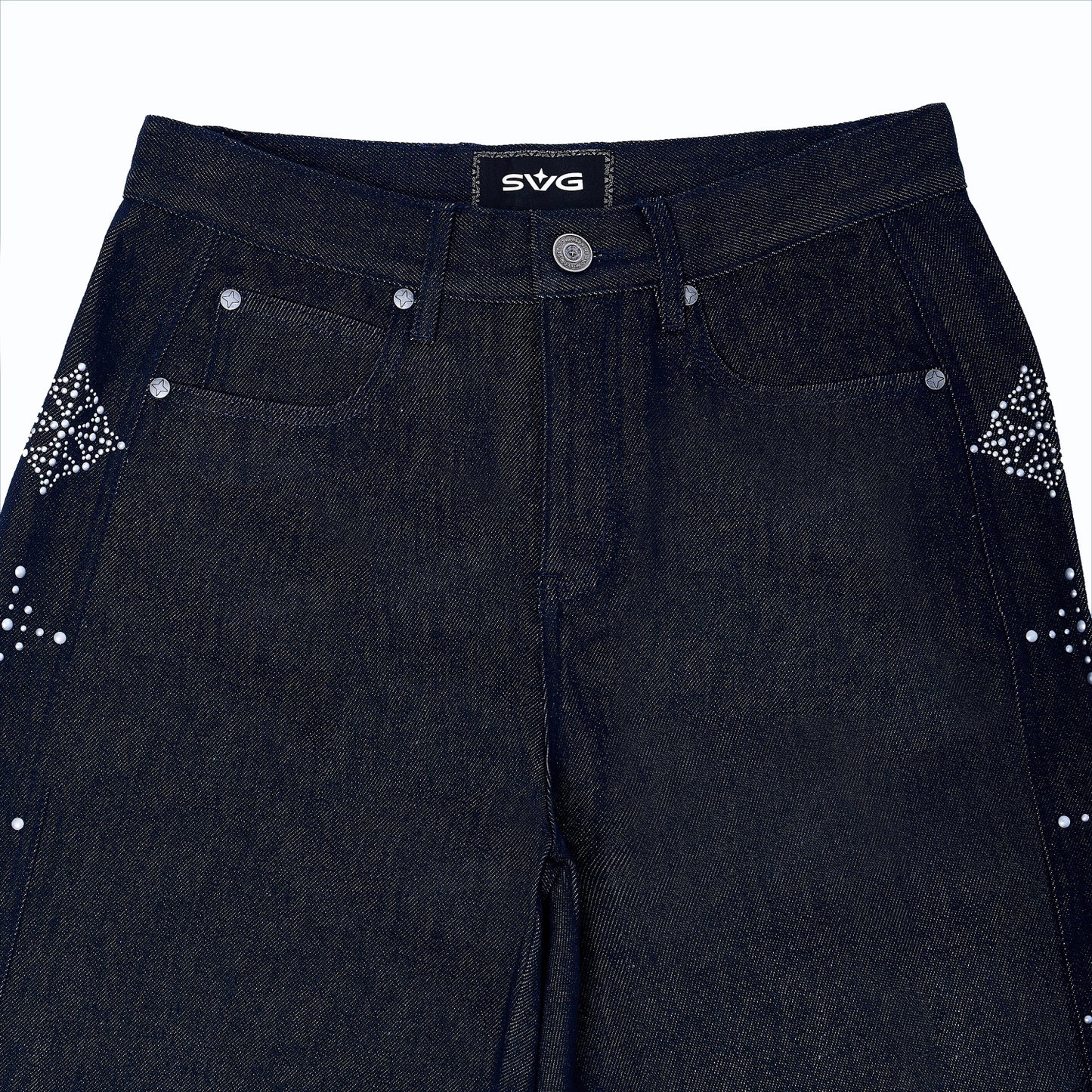 SS26 Stud Jeans Blue