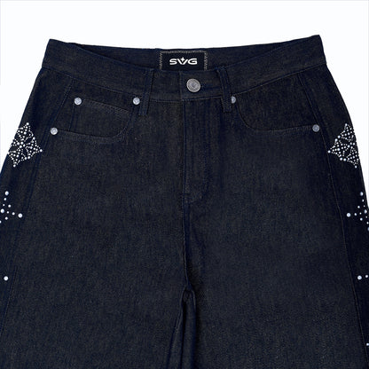 SS26 Stud Jeans Blue