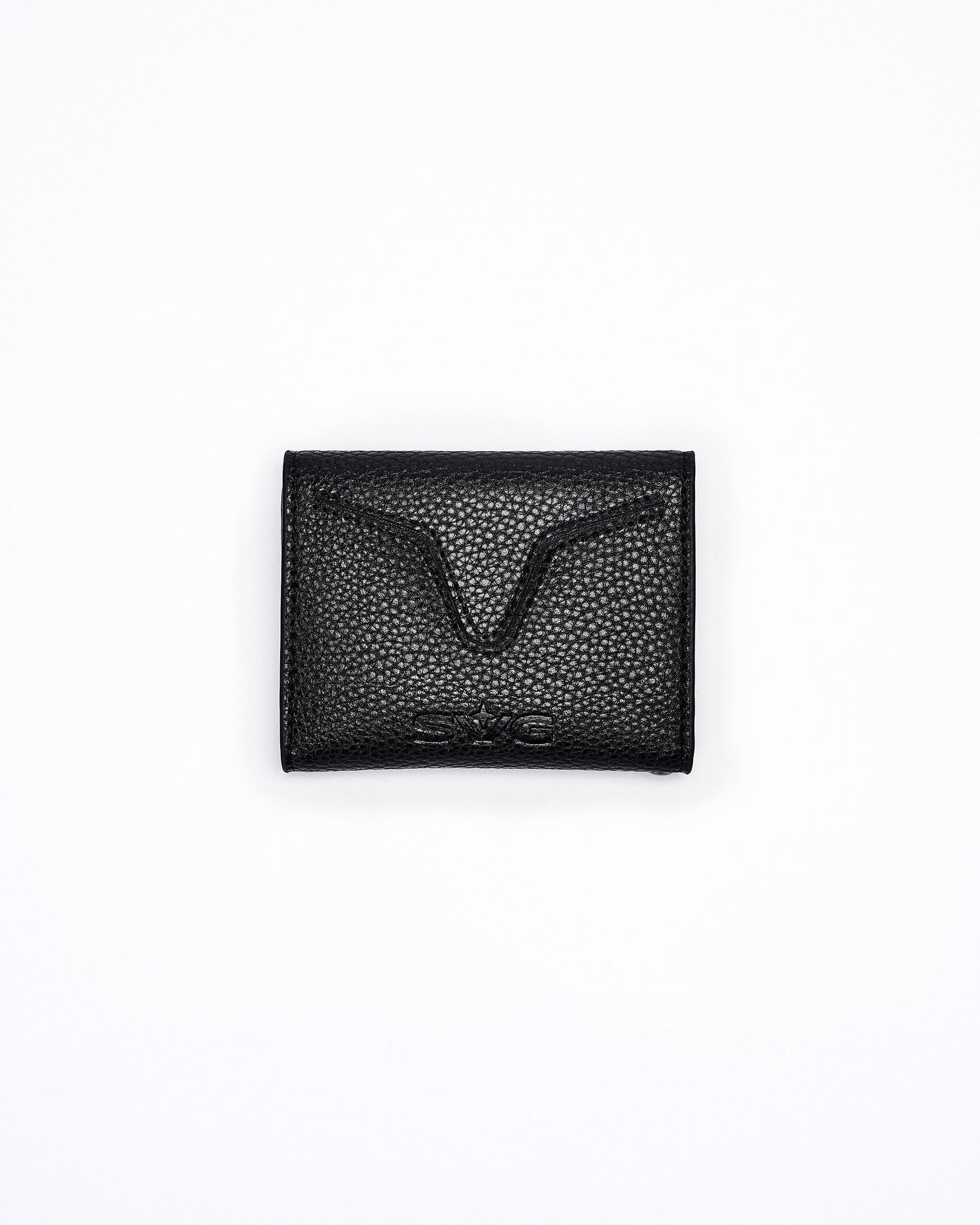 Compact Button Leather Wallet