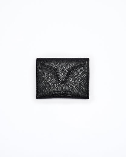 Compact Button Leather Wallet