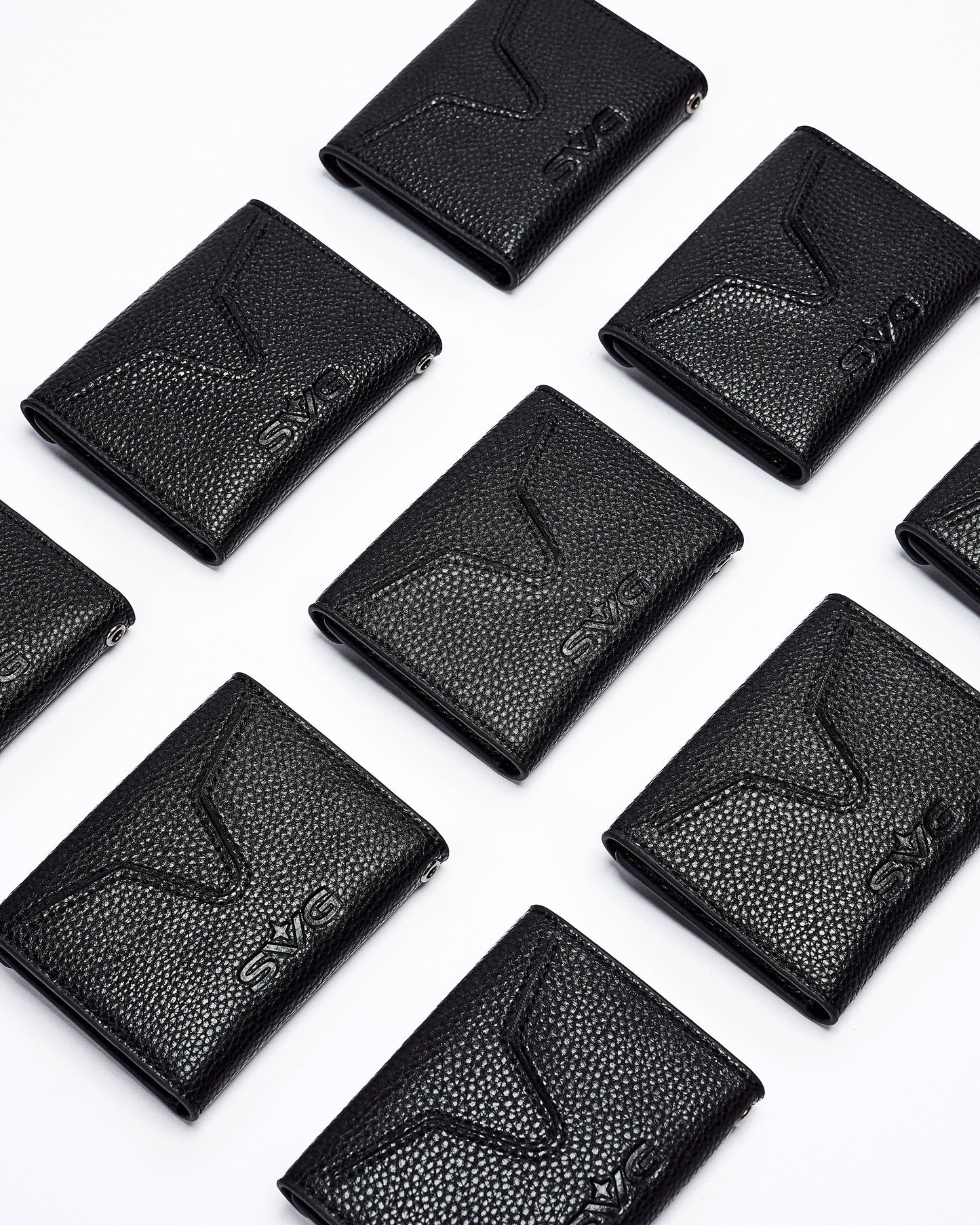 Compact Button Leather Wallet