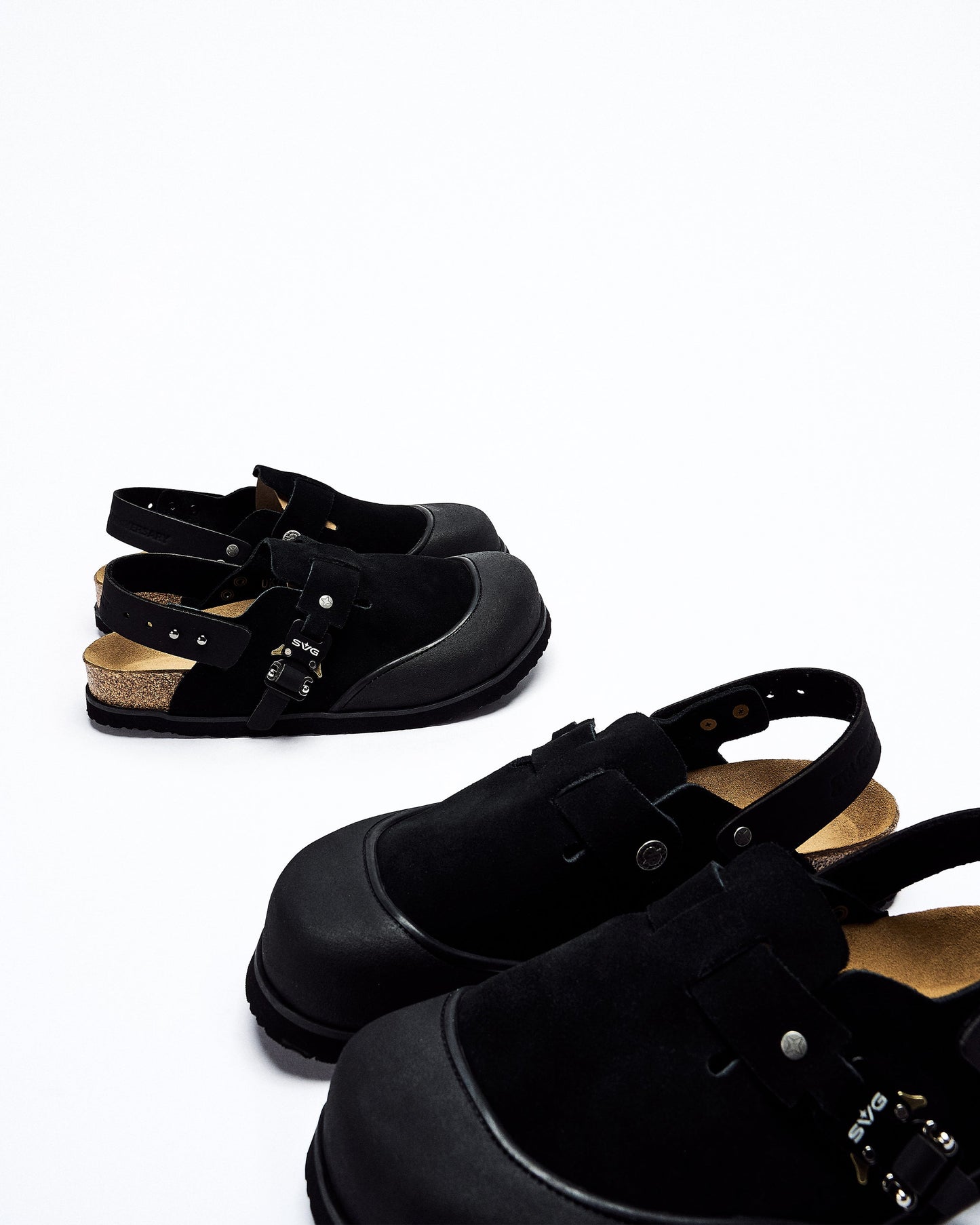 Suede Leather Clog Sandal