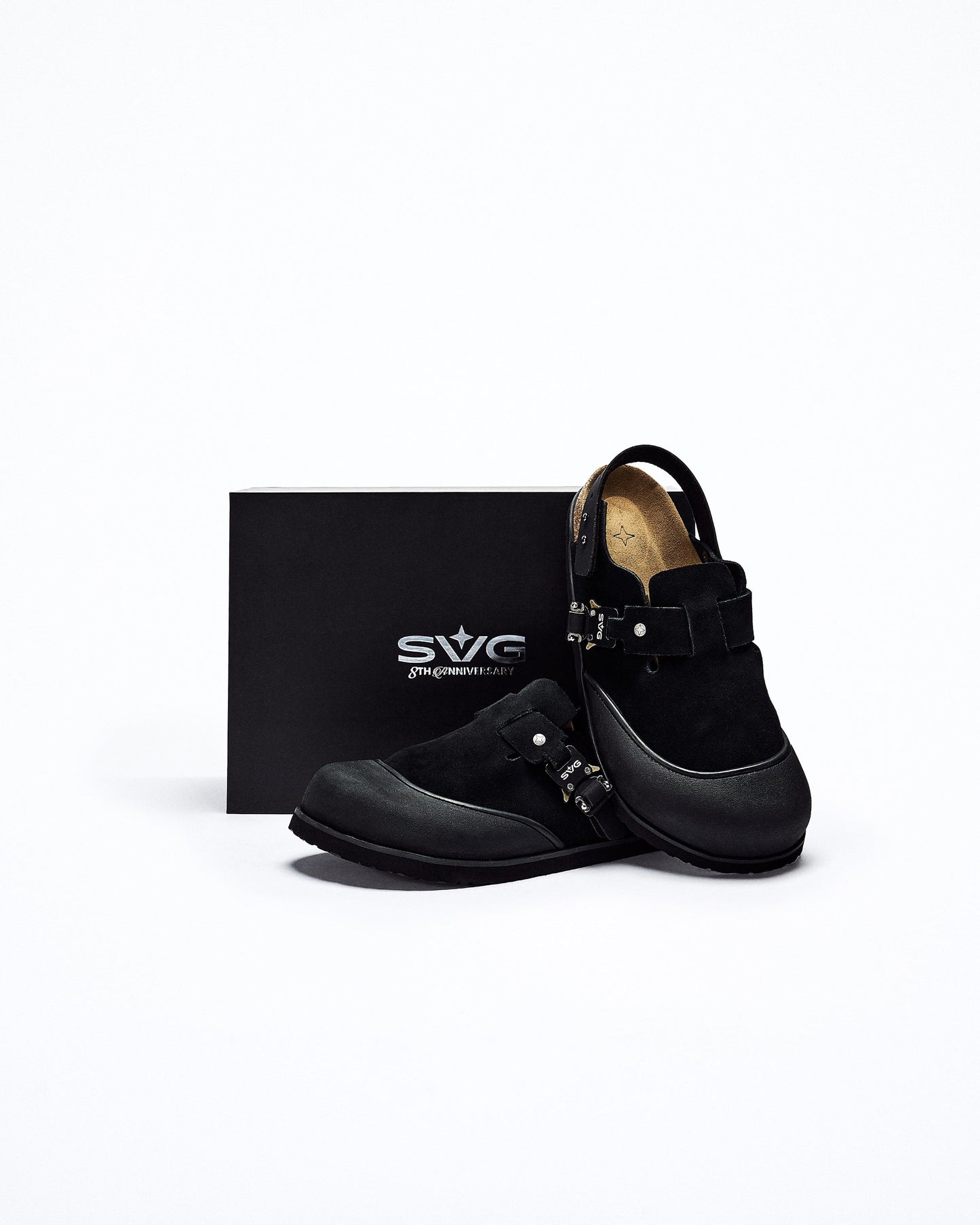 Suede Leather Clog Sandal
