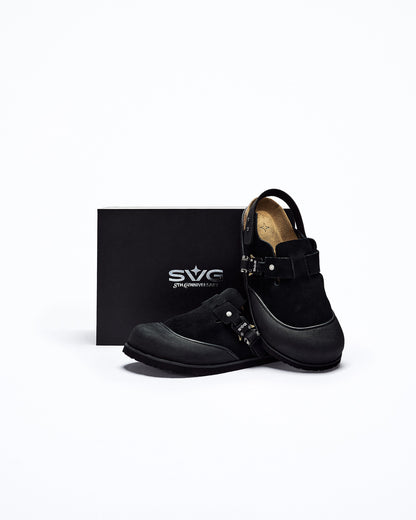 Suede Leather Clog Sandal