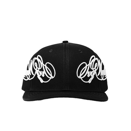 Cursive Snapback Black