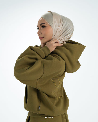 SWEATSUIT OLIVE GREEN SET