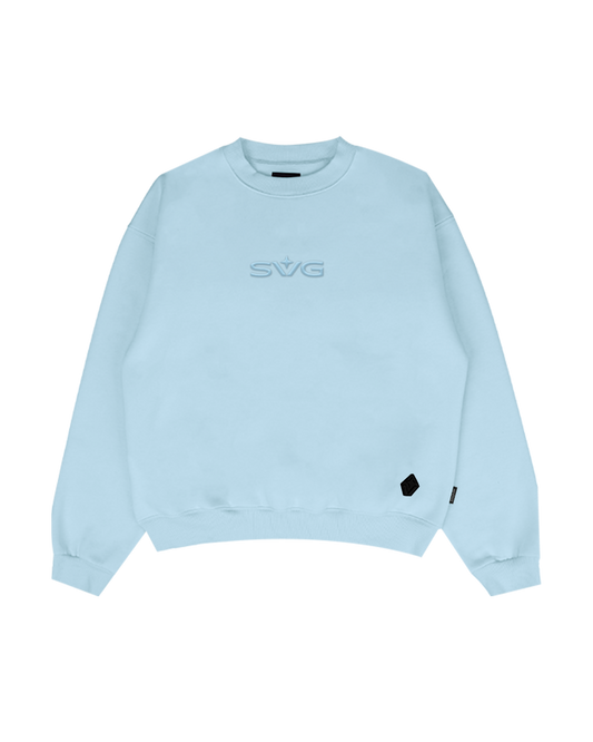 Victory Embroidery Blue Crewneck