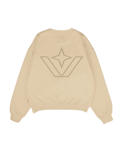 Victory Embroidery Beige Crewneck