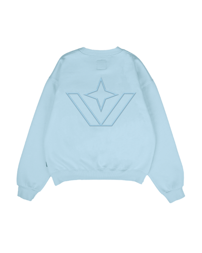 Victory Embroidery Blue Crewneck