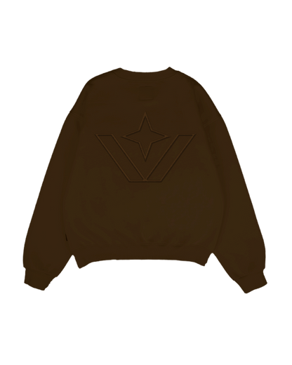 Victory Embroidery Brown Crewneck