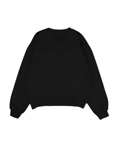 Victory Embroidery Black Crewneck