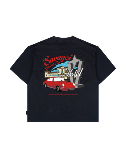 Coastal Trip Black Tee