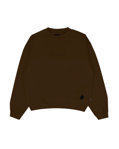 Victory Embroidery Brown Crewneck