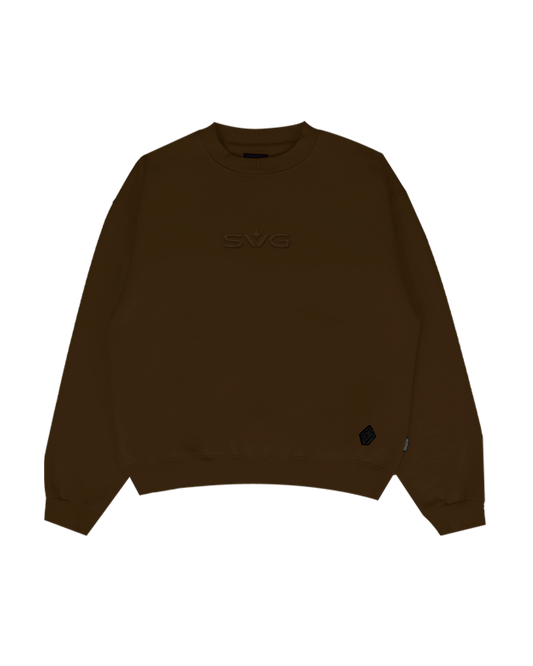 Victory Embroidery Brown Crewneck