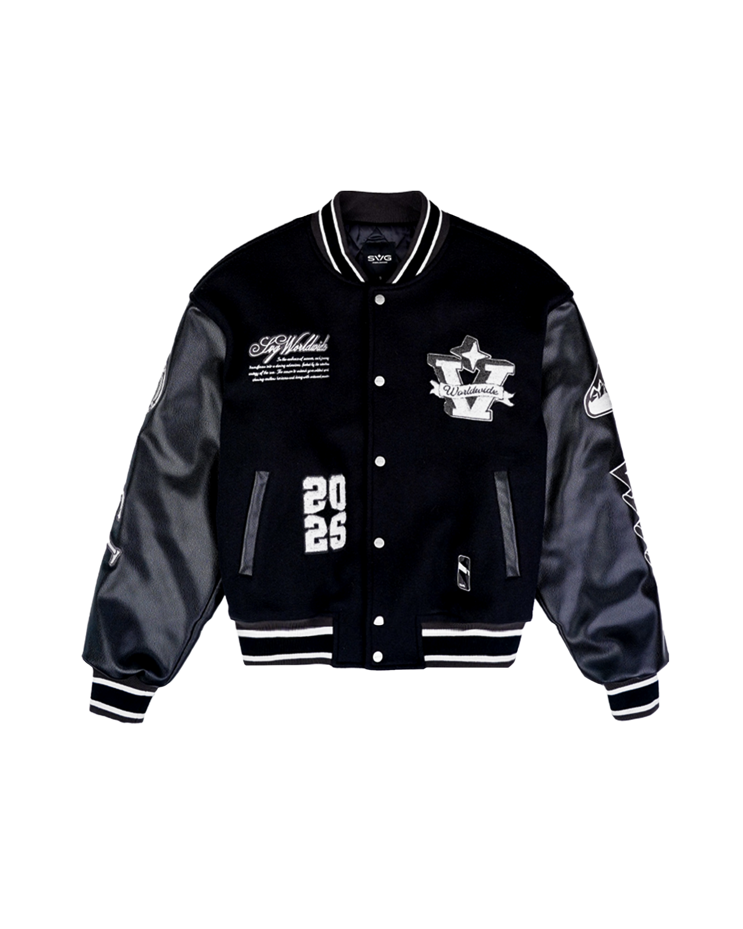 Wool Leather Black Varsity