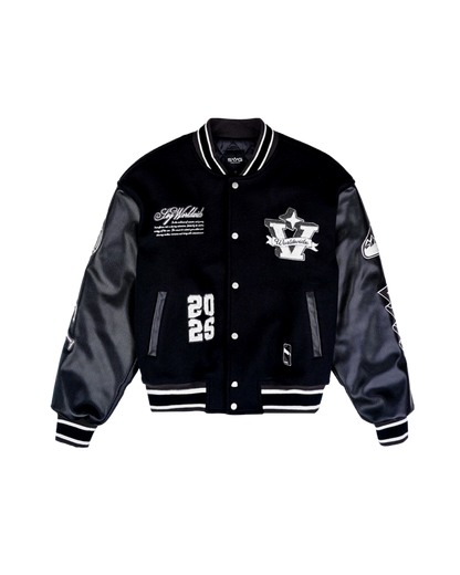 Wool Leather Black Varsity