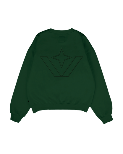 Victory Embroidery Green Crewneck