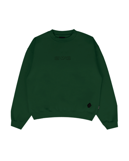 Victory Embroidery Green Crewneck