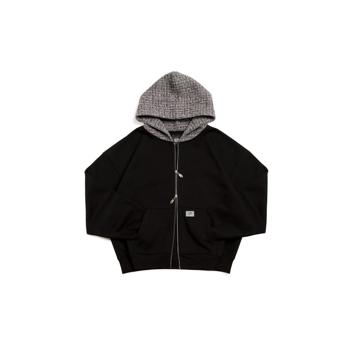 Waving Flag Zipper Hoodie Black