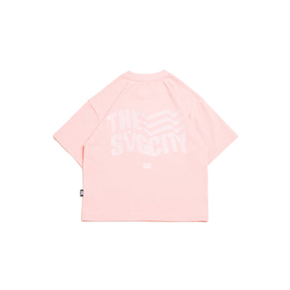 The SVG City Waving Flag Tee Pink