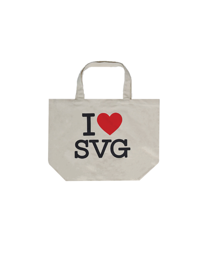 I Love SVG White Totebag