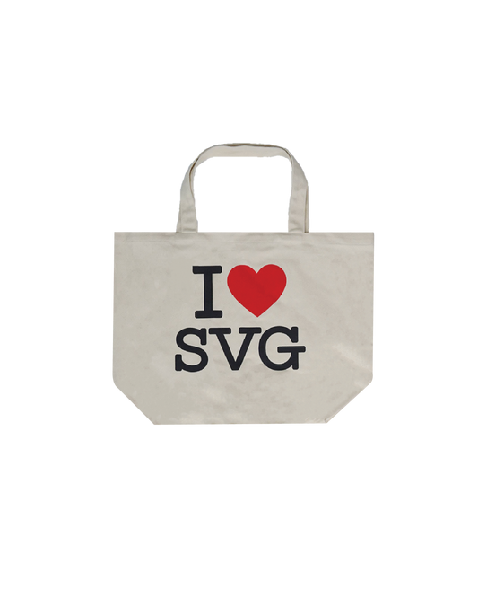 I Love SVG White Totebag