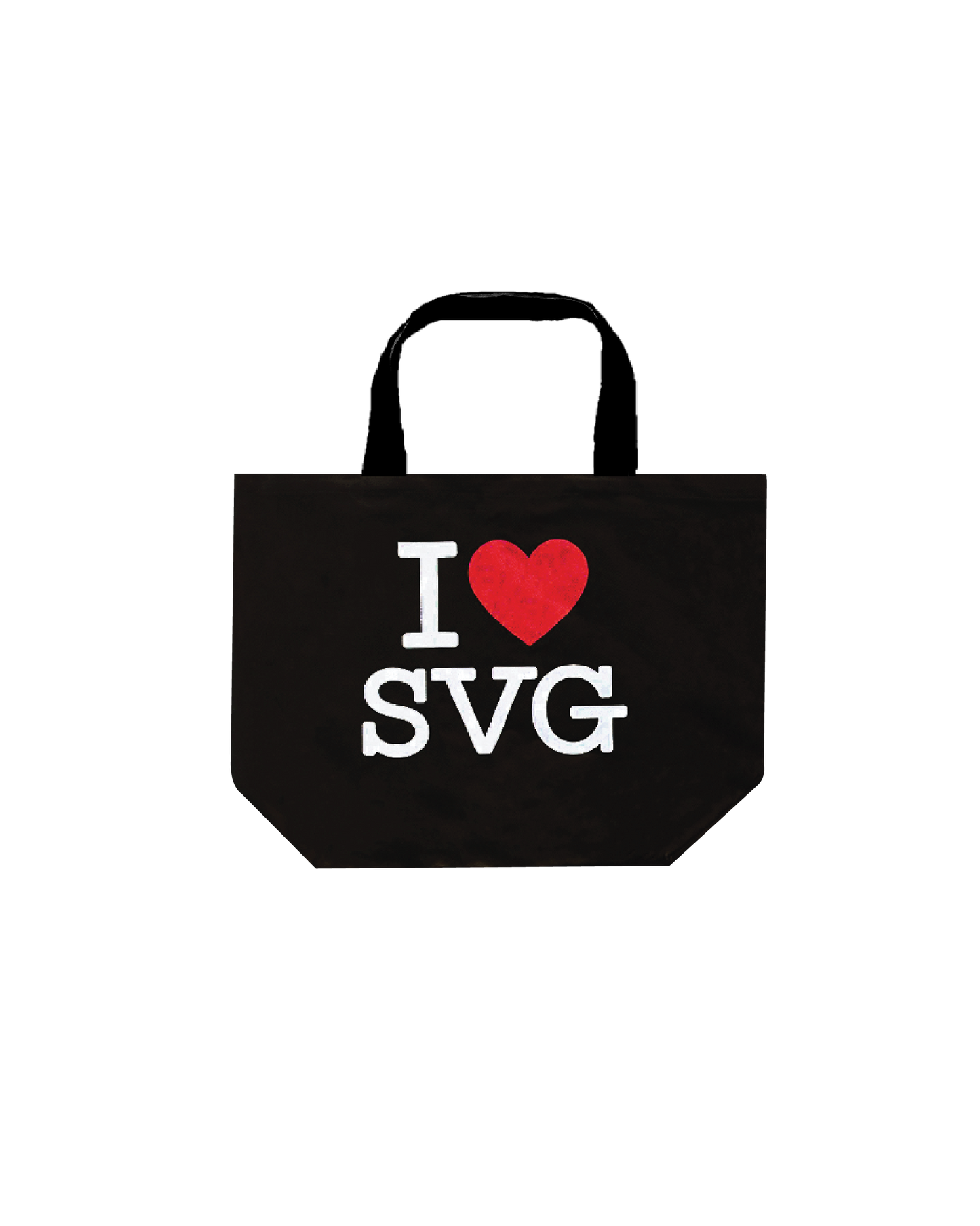 I Love SVG Black Totebag