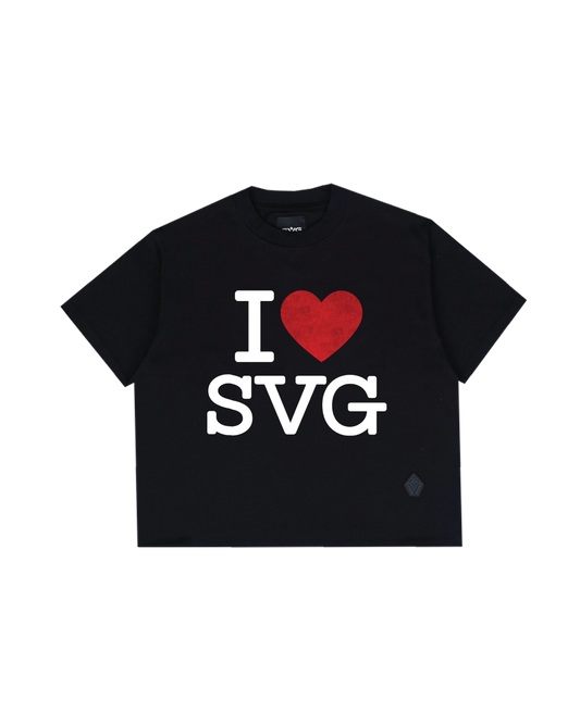 I Love SVG Black Tee