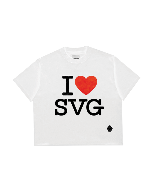I Love SVG White Tee