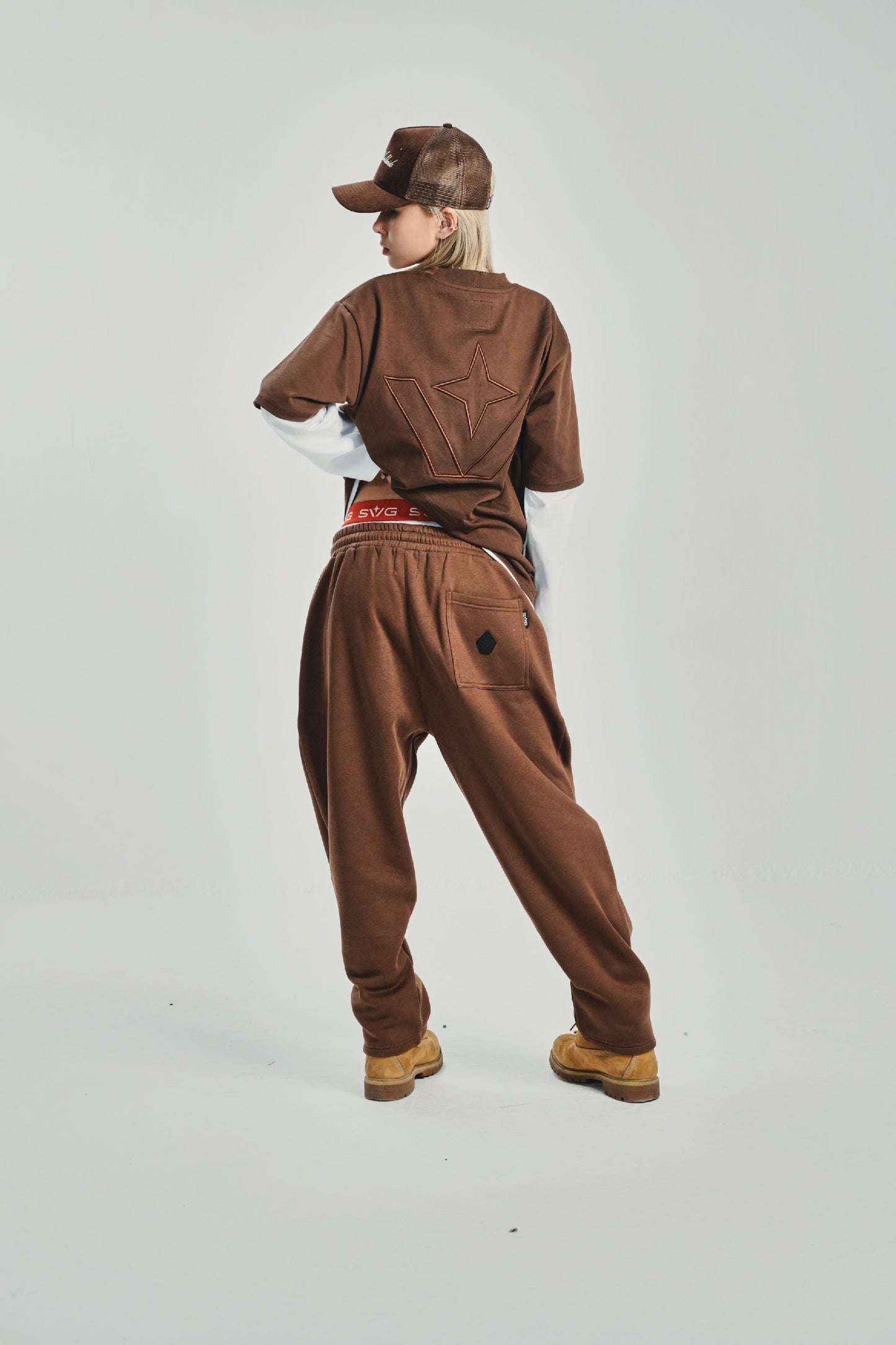 Embroidery Victory Brown Tee