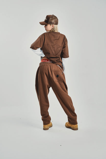Embroidery Victory Brown Tee