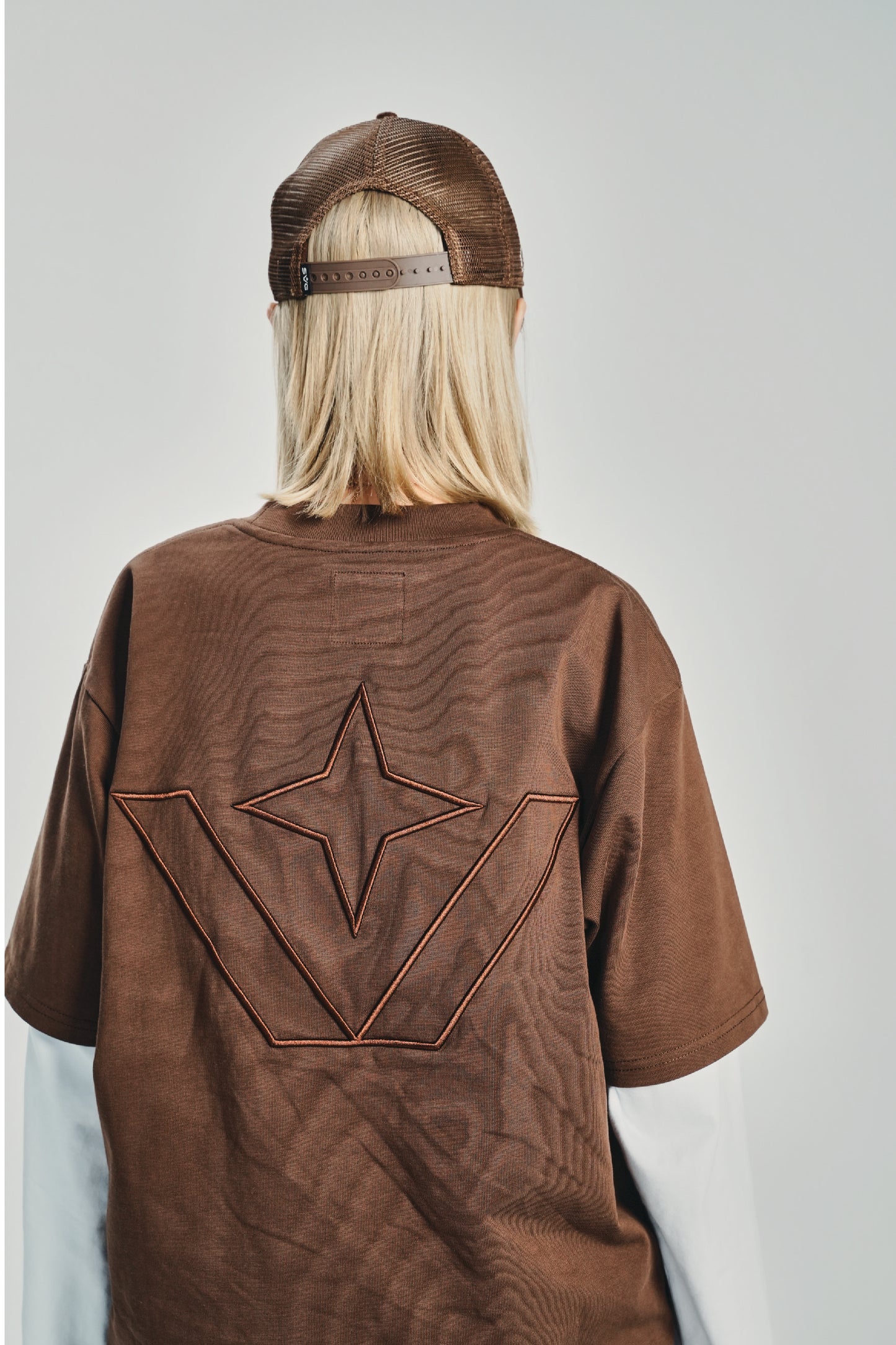 Embroidery Victory Brown Tee