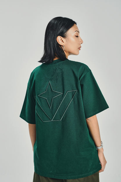 Embroidery Victory Green Tee