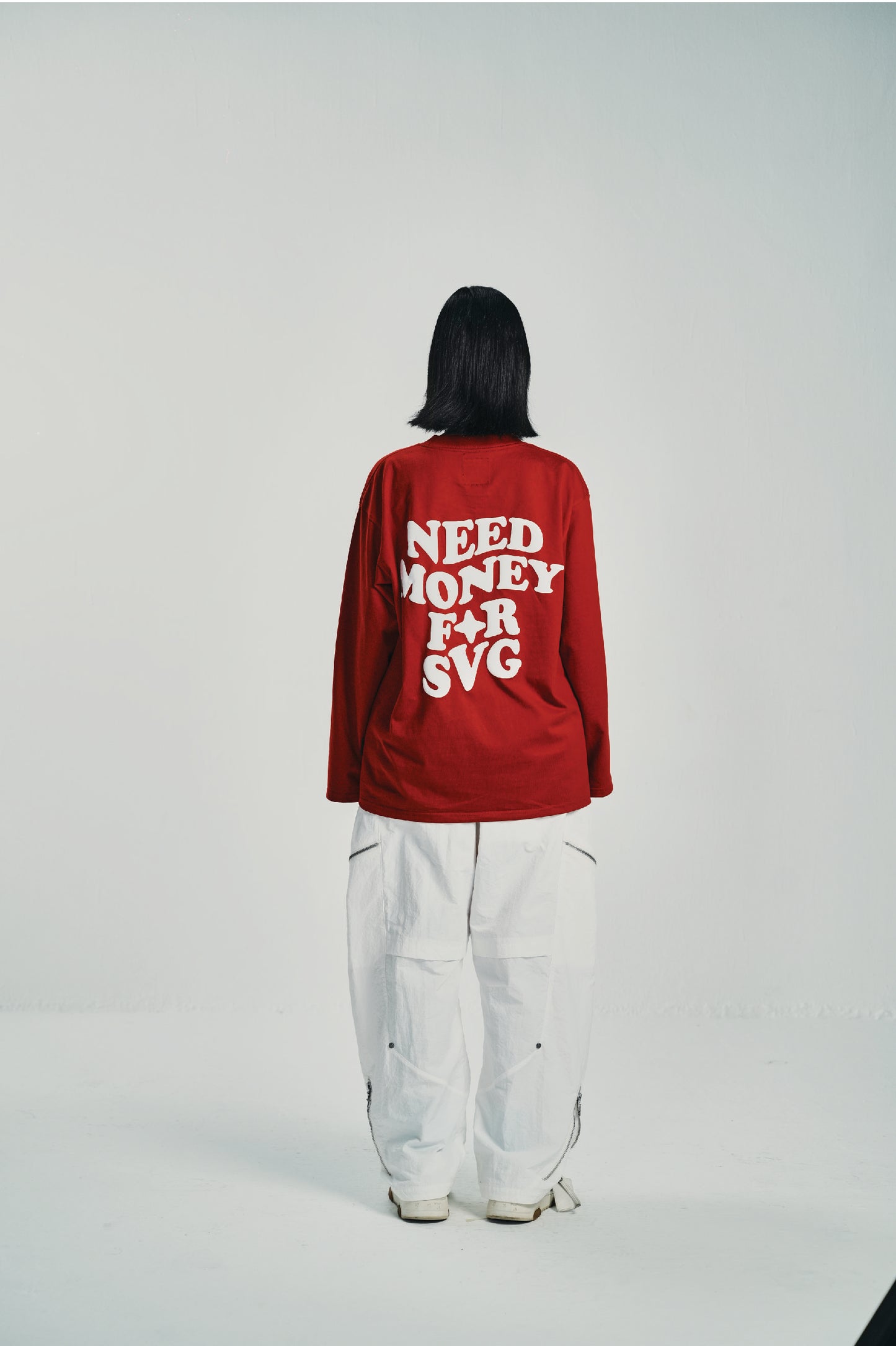 Need Money For SVG Maroon Longsleeve Tee