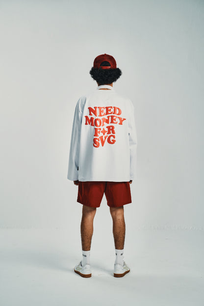 Need Money For SVG White Longsleeve Tee