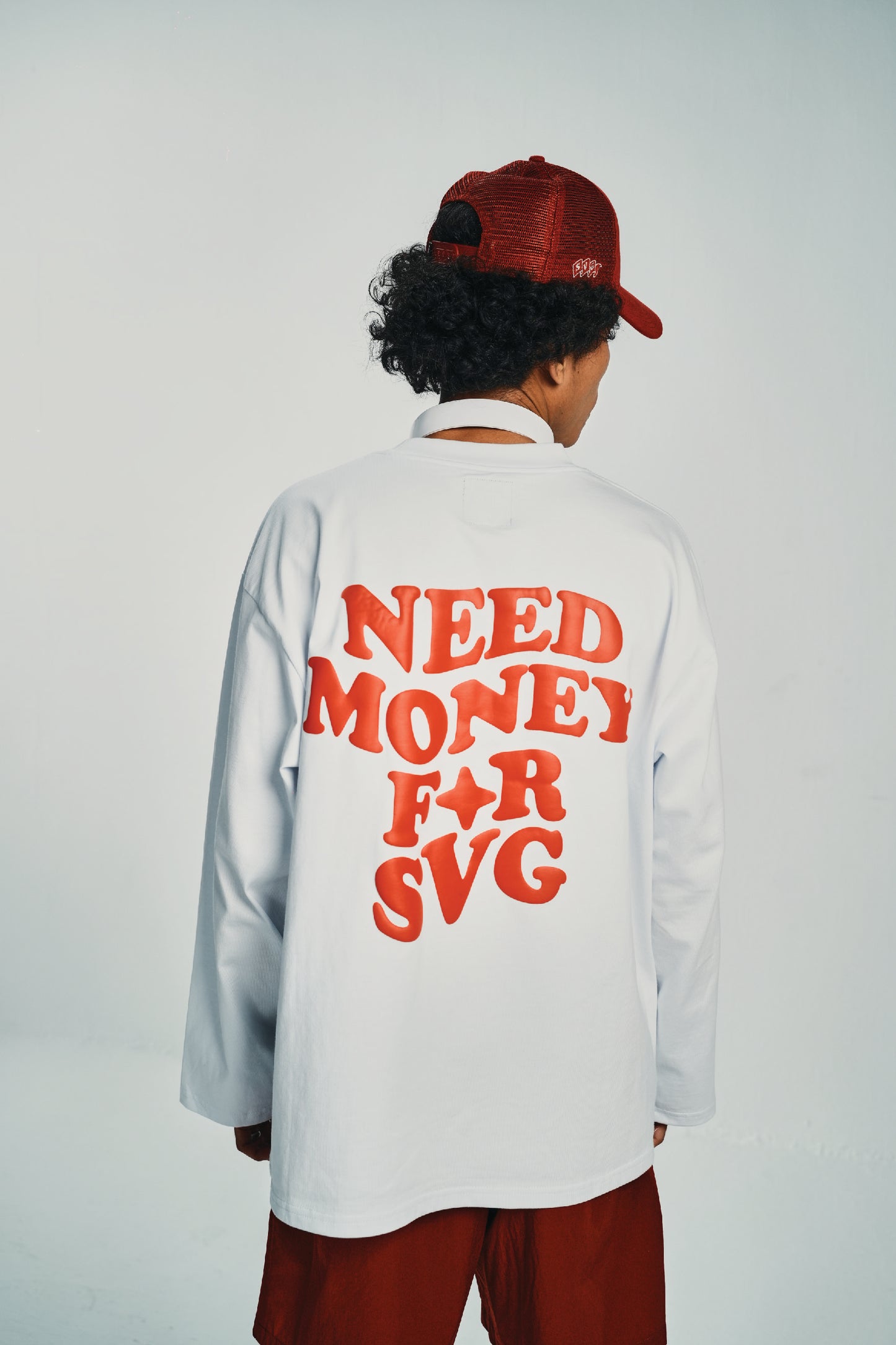 Need Money For SVG White Longsleeve Tee