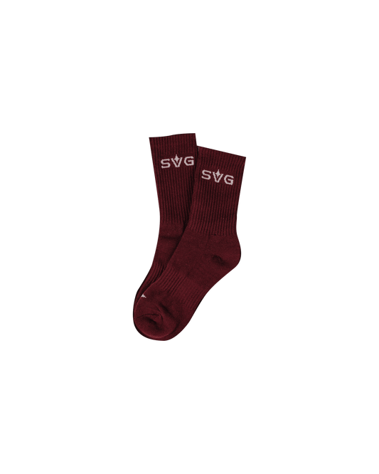 SOCKS MAROON