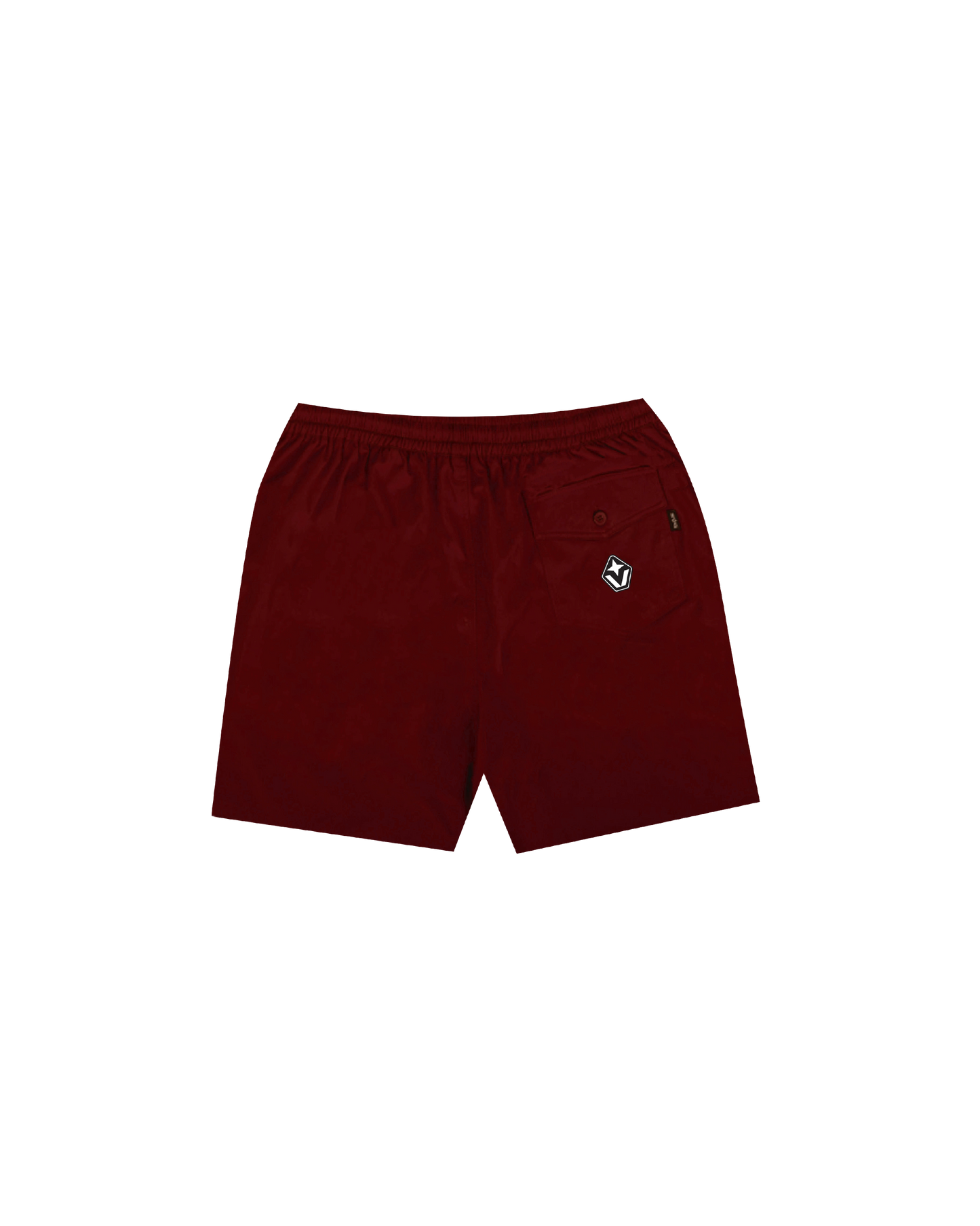 Cursive Maroon Short