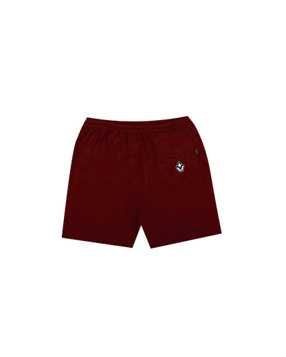 Cursive Maroon Short