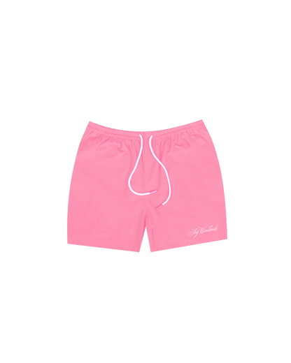 Cursive Pink Short