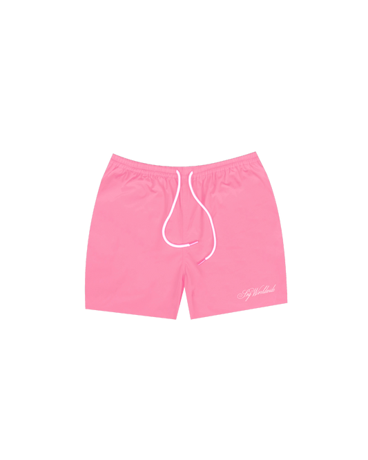 Cursive Pink Short